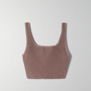 Babaton Sculpt Knit Tank— Stone Taupe